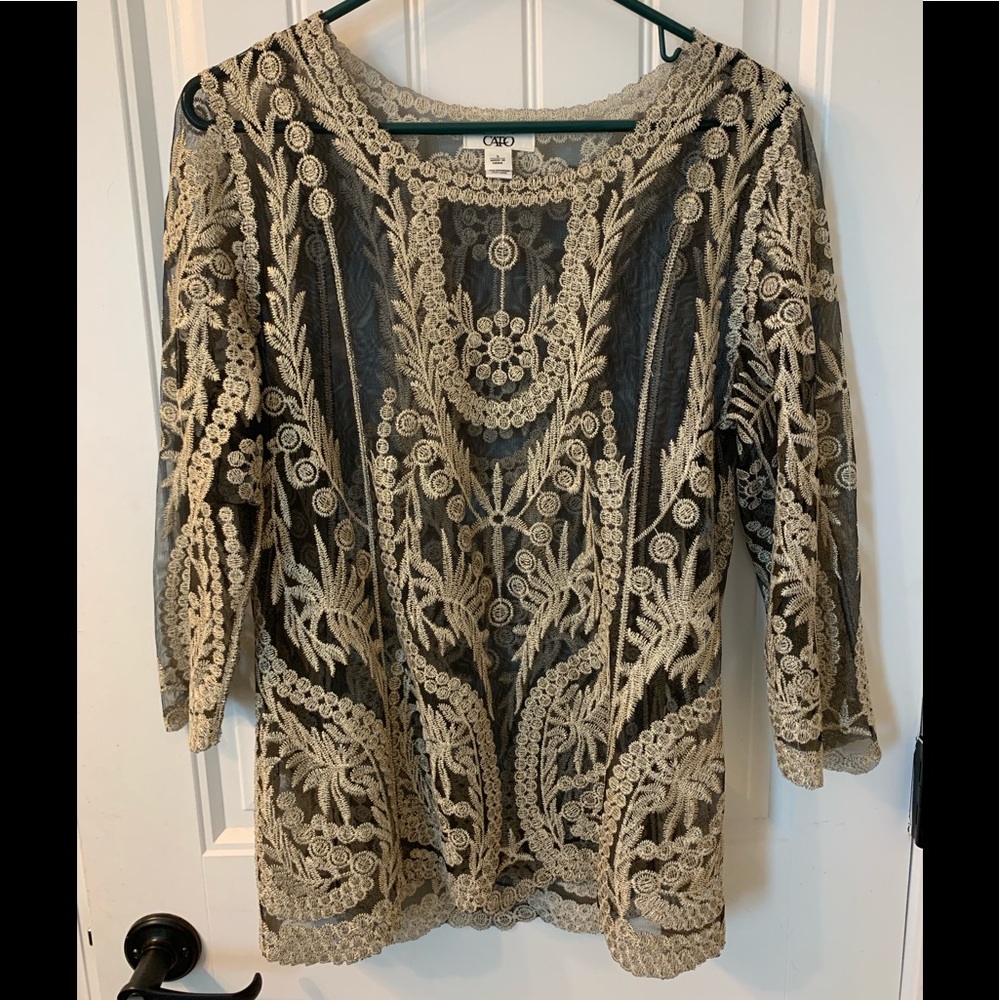 Black and gold dress shirt